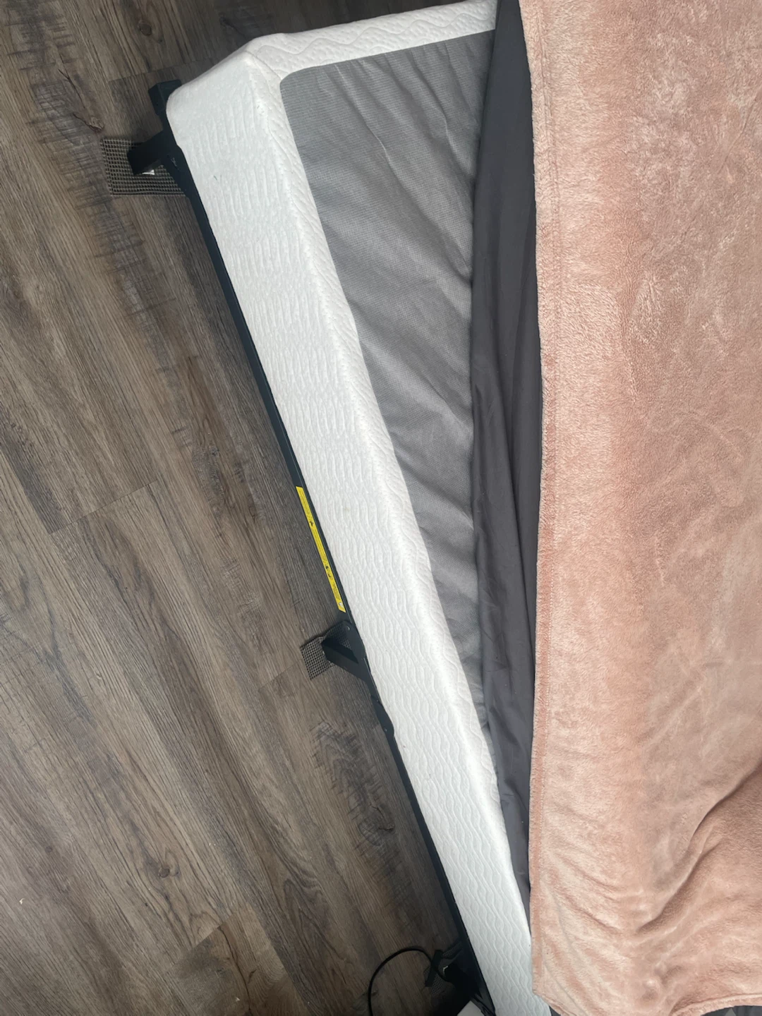 Twin bed frame, box spring, and matress set - photo 2