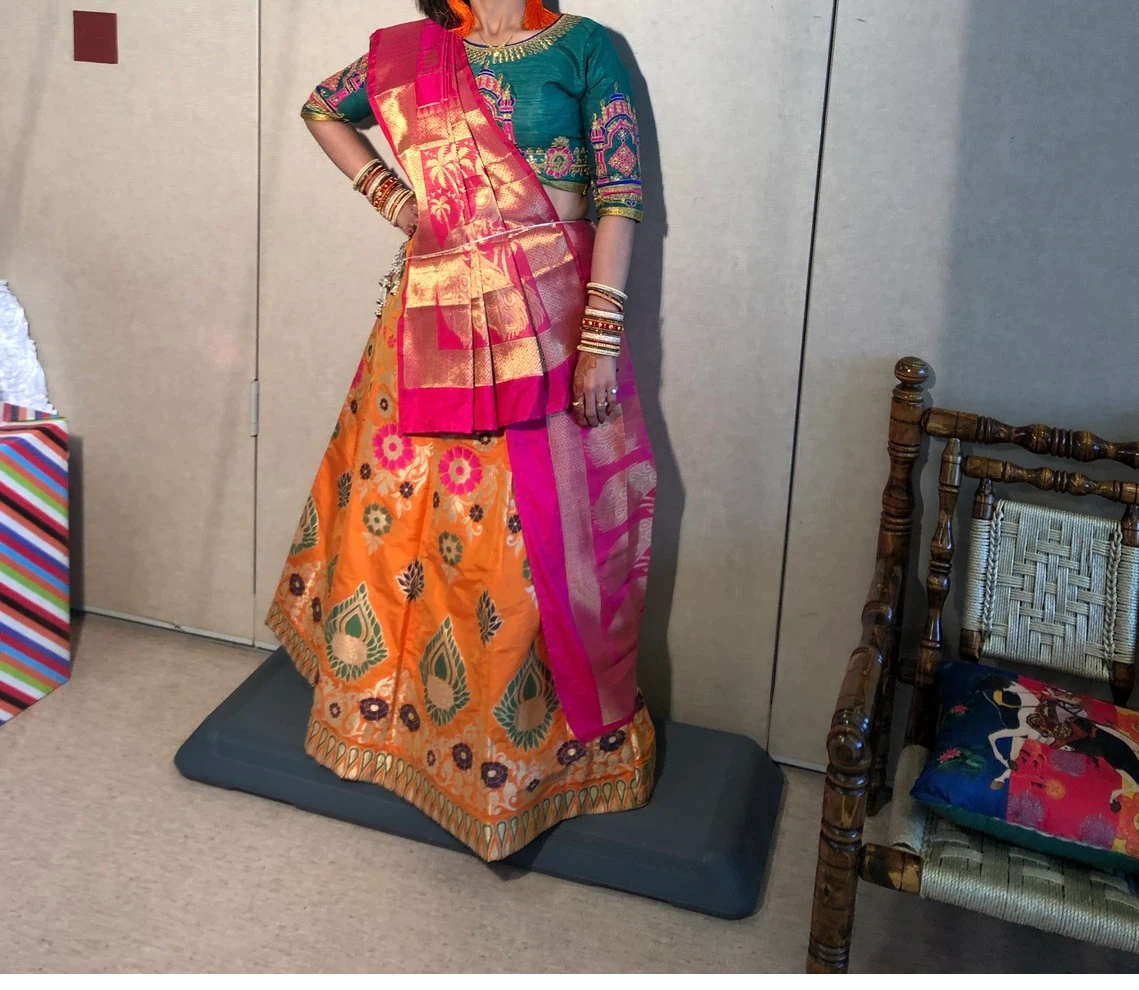 Traditional wear chaniya choli and saree - photo 3