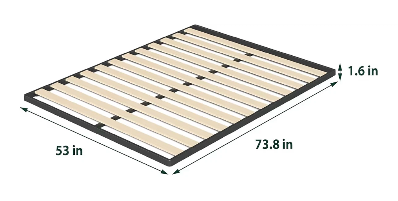 Zinus 1.6" Wood Slat Bunkie Board, Full - photo 2