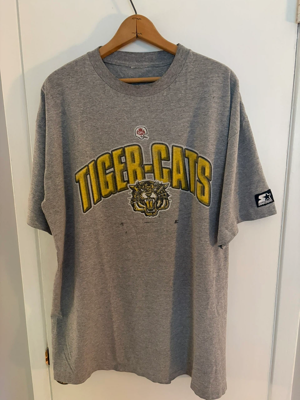 Vintage Starter Hamilton Tiger-Cats T-Shirt. XL