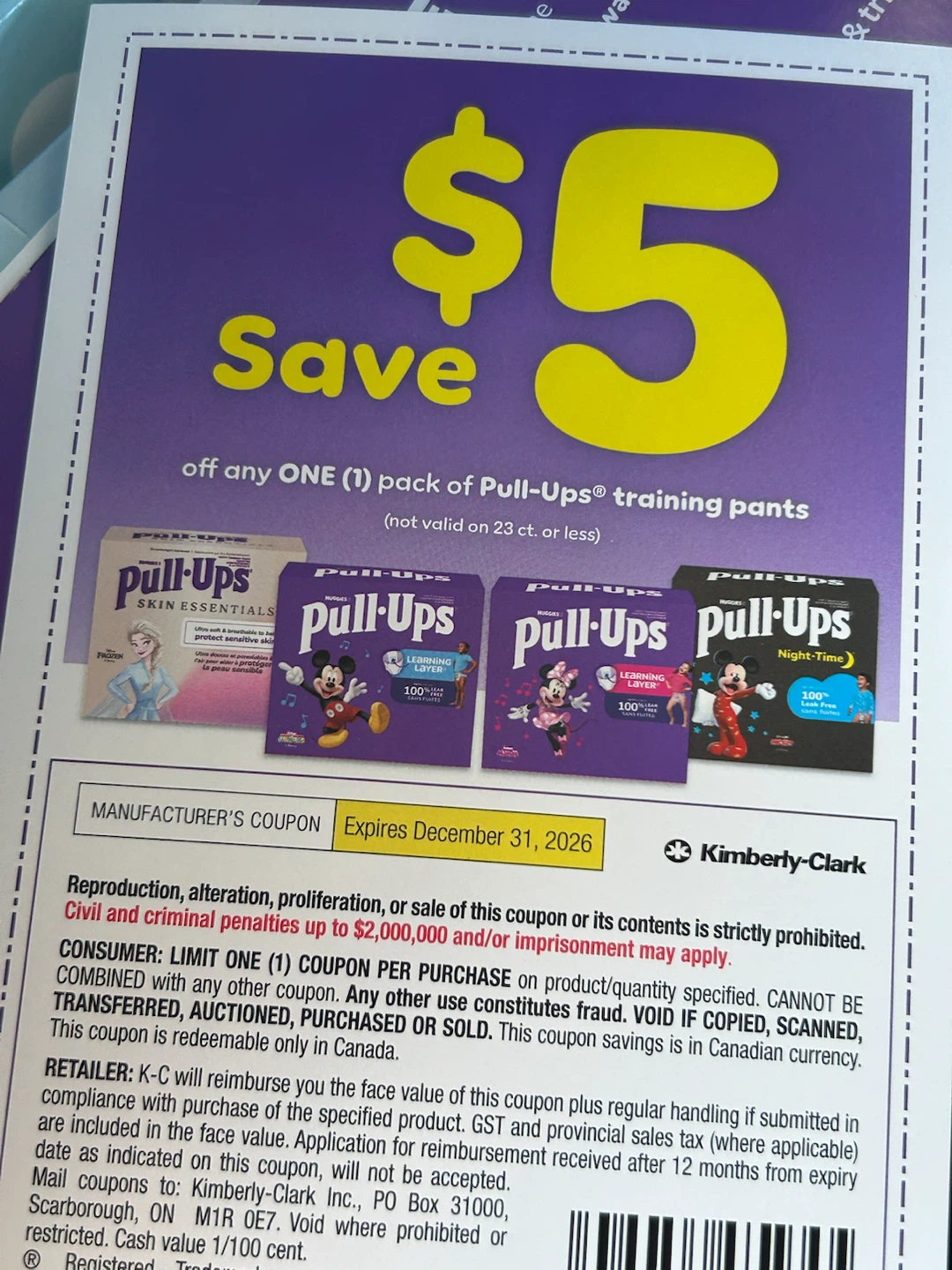 Huggies Pull-Ups boy 2T- 3 T 8 pack +  Coupon - photo 3