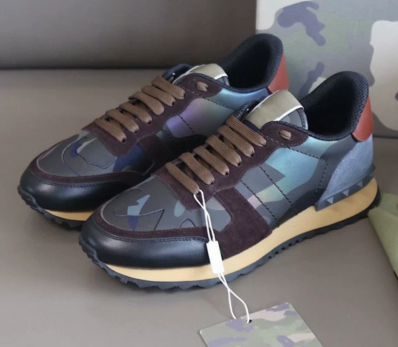 Valentino Rockrunner Camouflage Sneakers