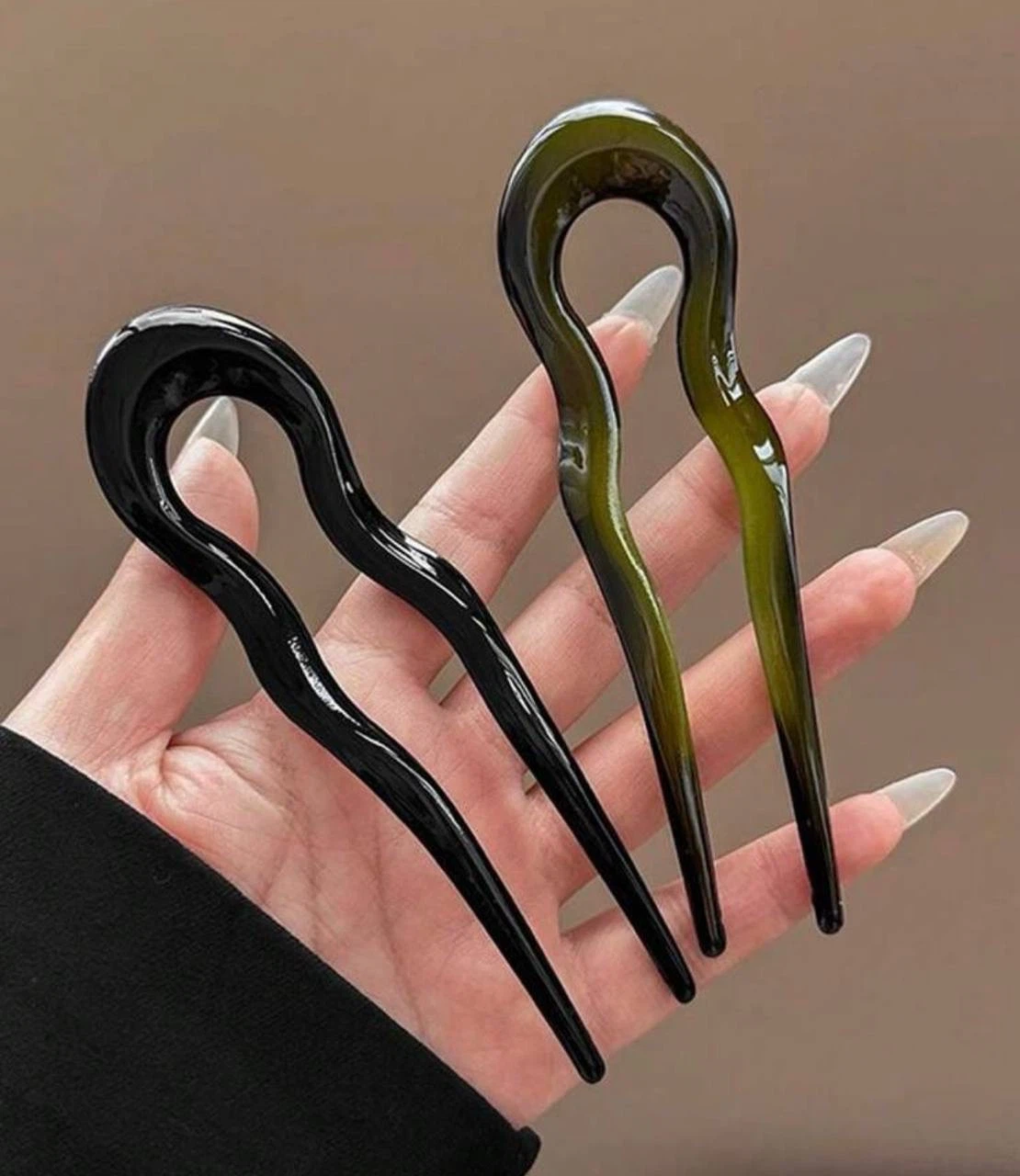 U-shaped hair stick bun pin — set of 4 - photo 5