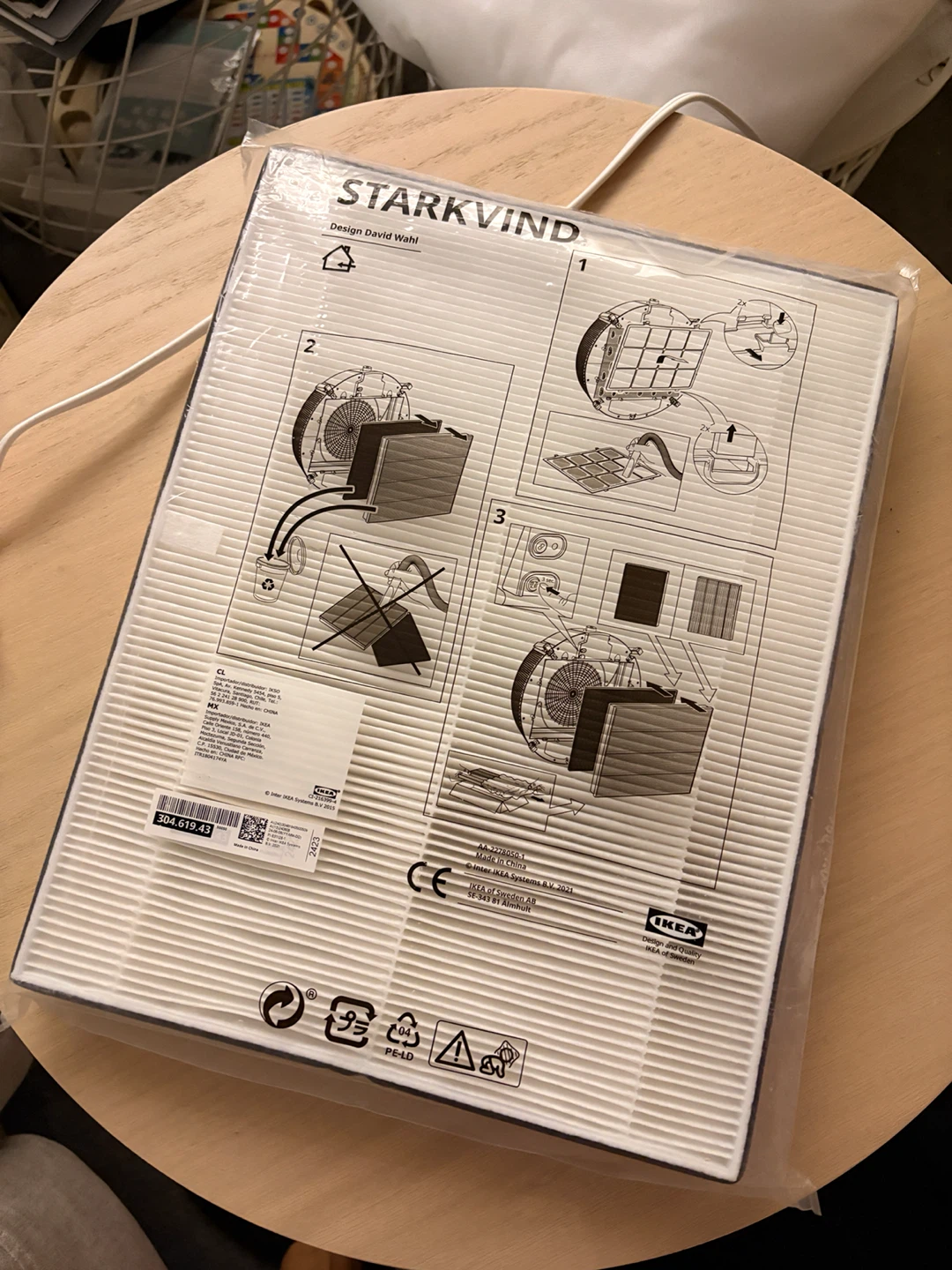 IKEA STARKVIND Air Purifier Table and new filter - photo 3