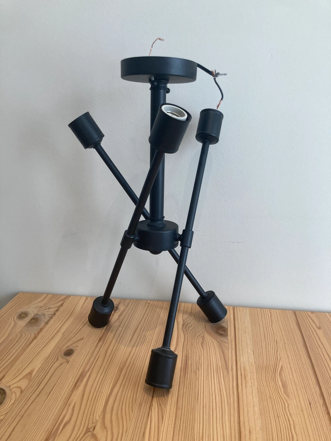 Matte Black 6-Light Industrial Ceiling Light - photo 2