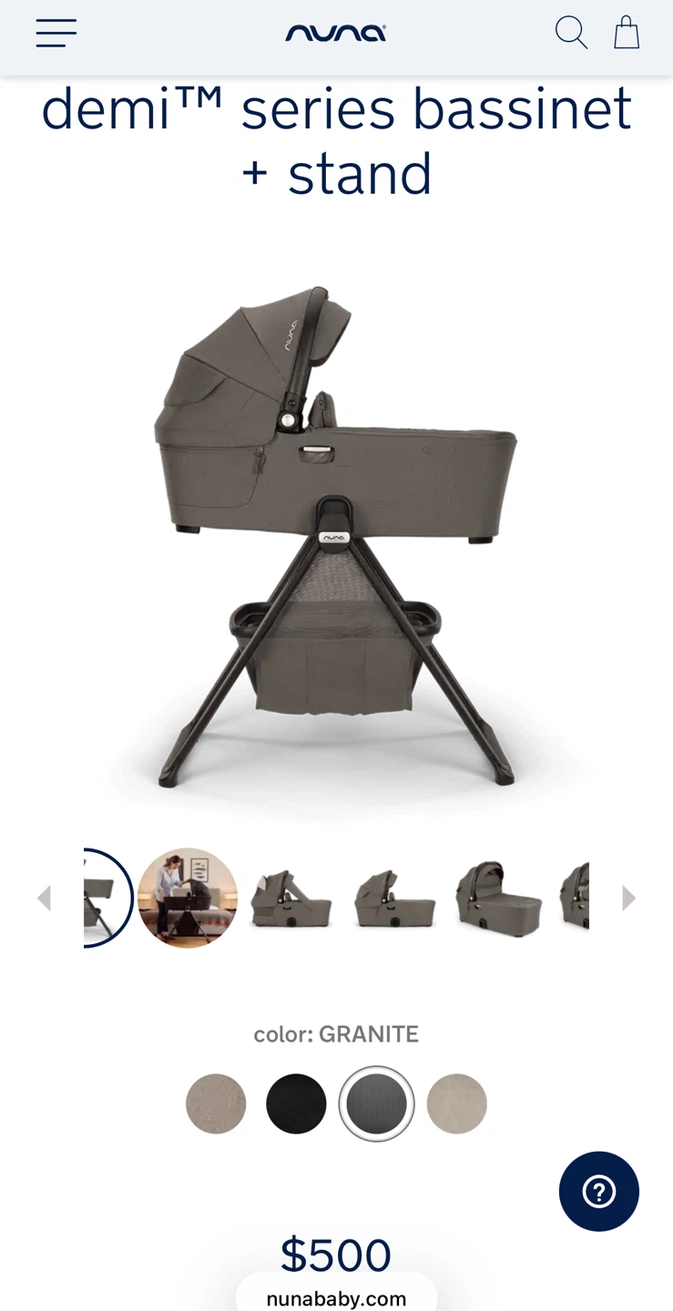 Nuna Demi Series Bassinet and Stand
