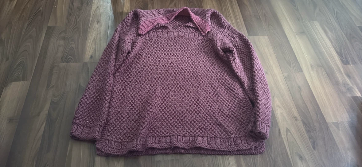 Mauve Textured Knit Sweater