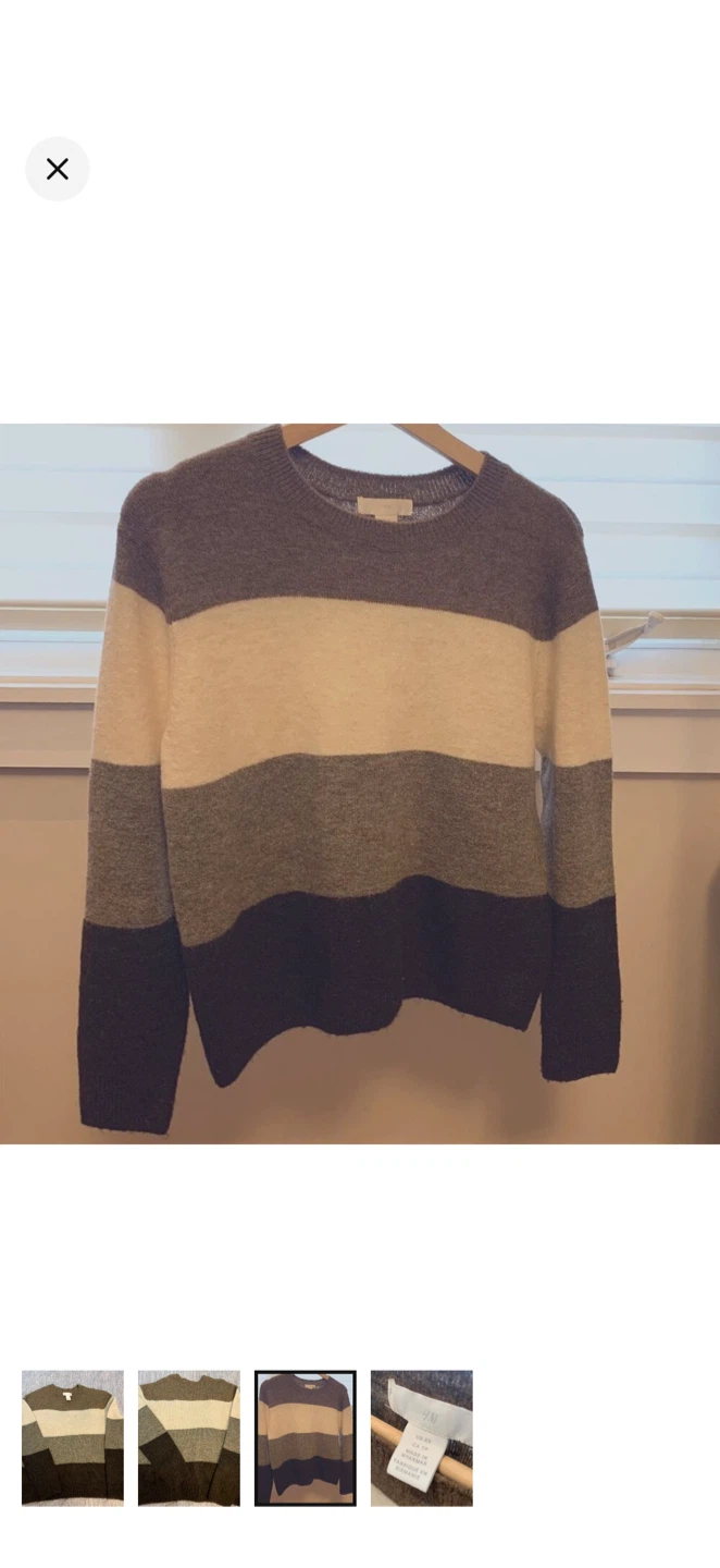 H&M Striped Knit Sweater XS - photo 3