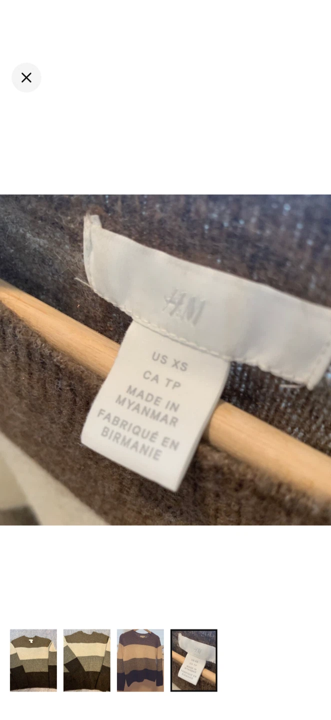 H&M Striped Knit Sweater XS - photo 4