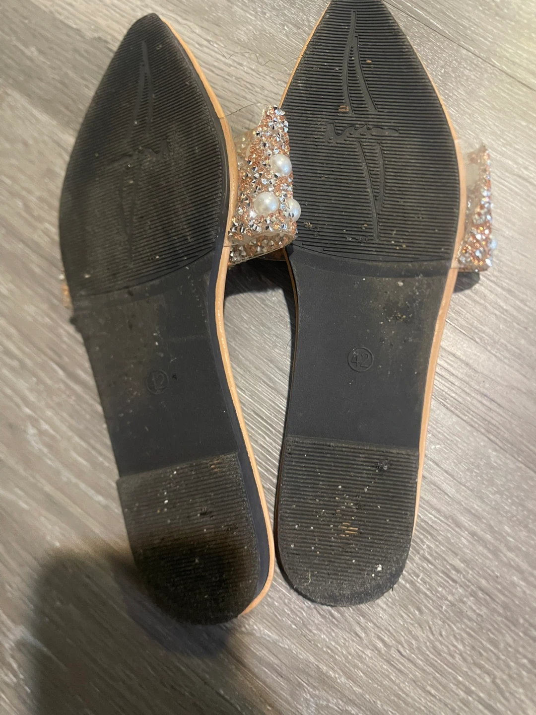 Beaded Pearl Slide Sandals - photo 3