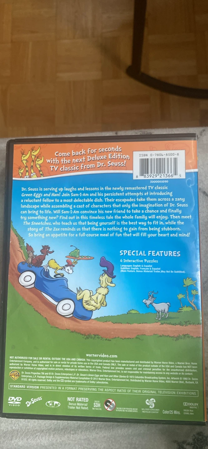 Dr. Seuss Green Eggs and Ham and Other Stories DVD - photo 3