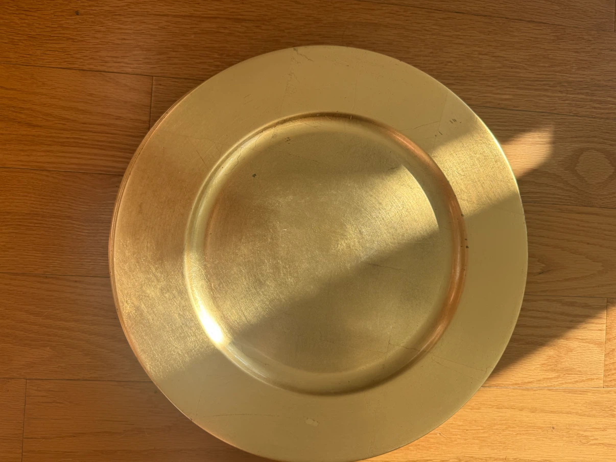 Set of 8 Gold Charger Plates