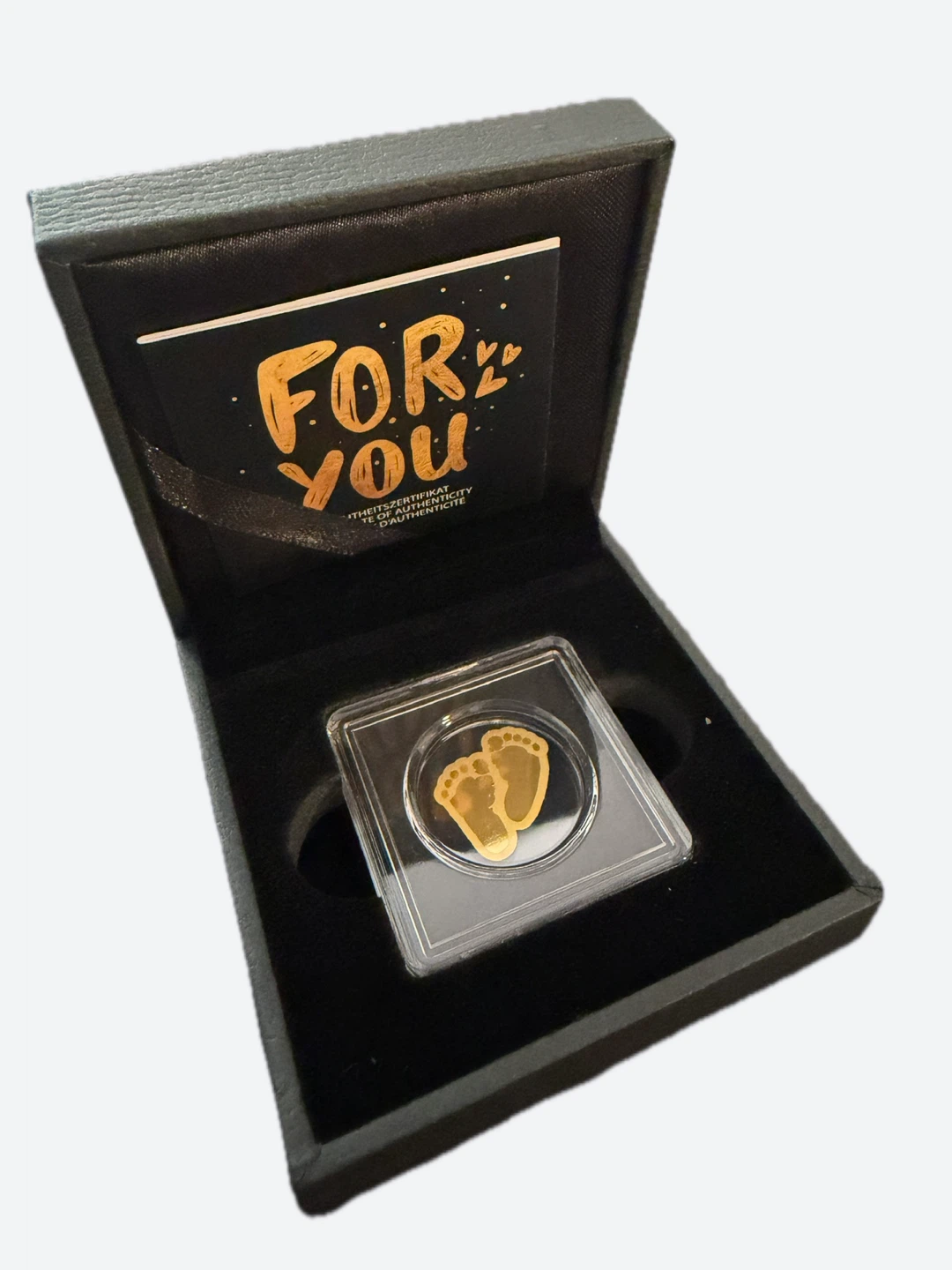 3000 Francs CFA Baby Footprints Fine Gold Coin Gift