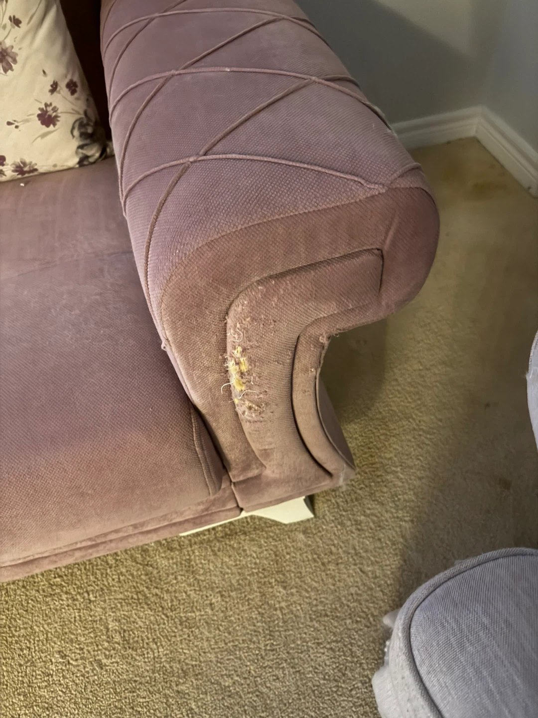 Pink velvet sofa bed - photo 2