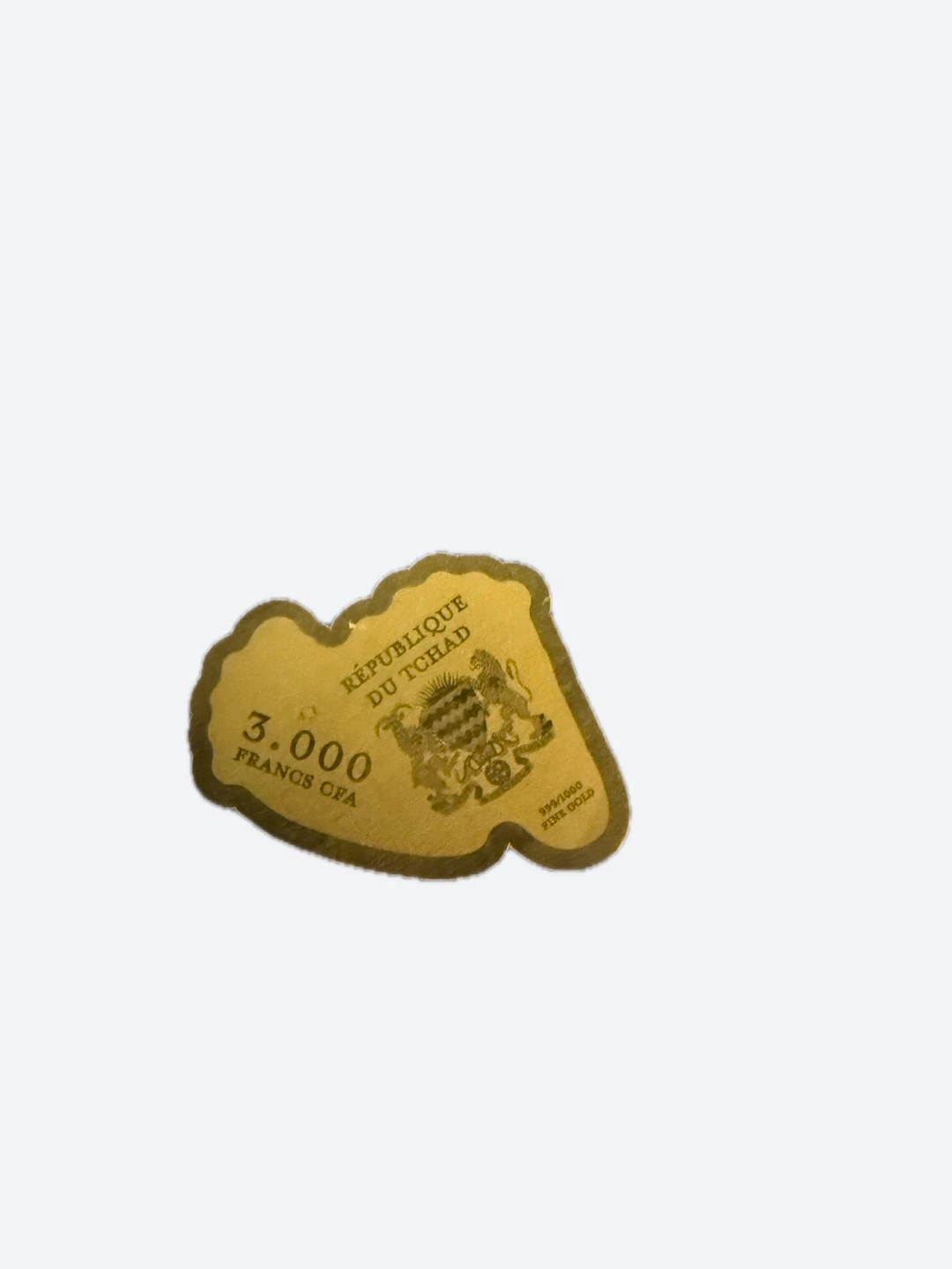 3000 Francs CFA Baby Footprints Fine Gold Coin Gift - photo 2