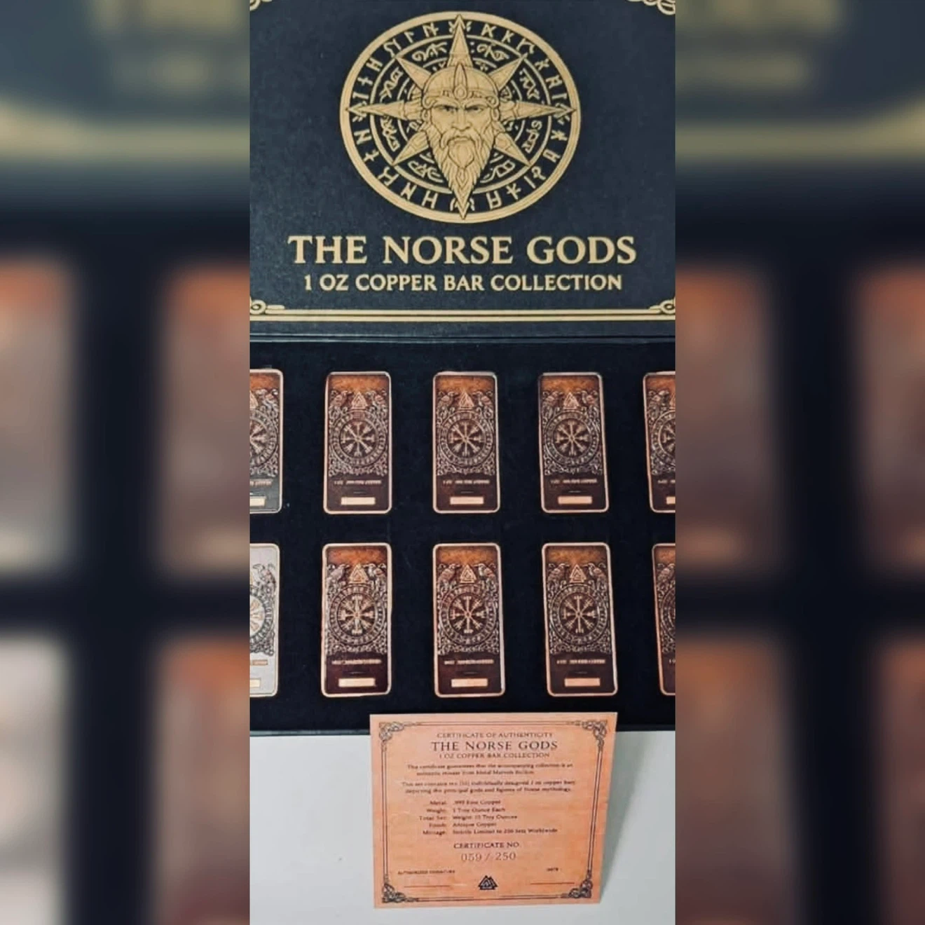 The Norse Gods 1oz Pure Copper Bar Collection - 250 Mintage - photo 2