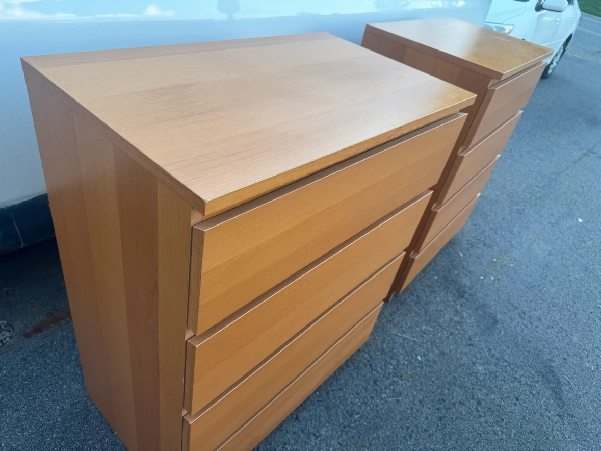 Ikea Set of two light wood 4-drawer dressers - photo 4