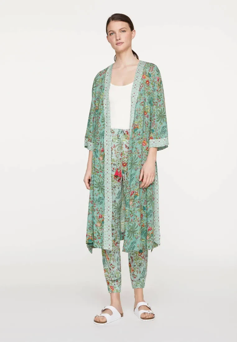 Oysho Floral Print Kimono 100% cotton