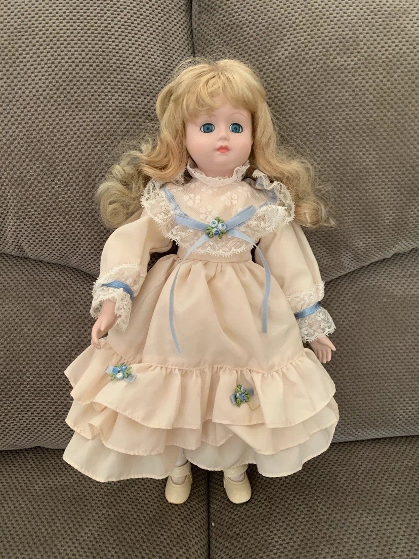 Vintage Porcelain Blonde Doll
