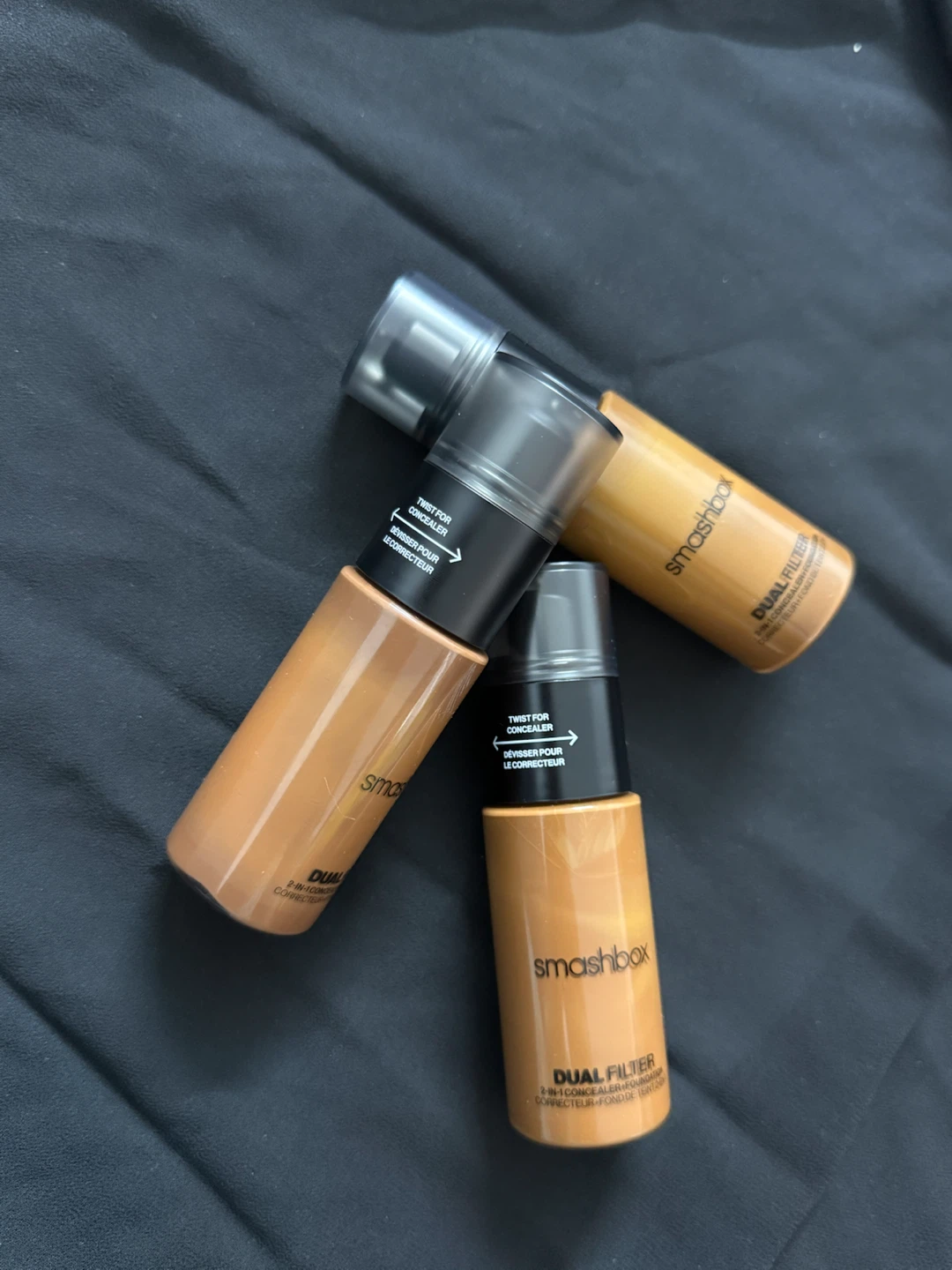 3 Smashbox Dual Filter Concealer + Foundation Bottles