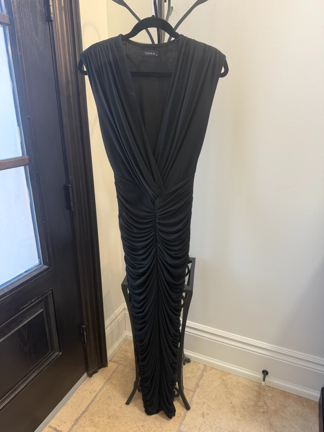 YaYa & Co. Black Ruched Dress size small