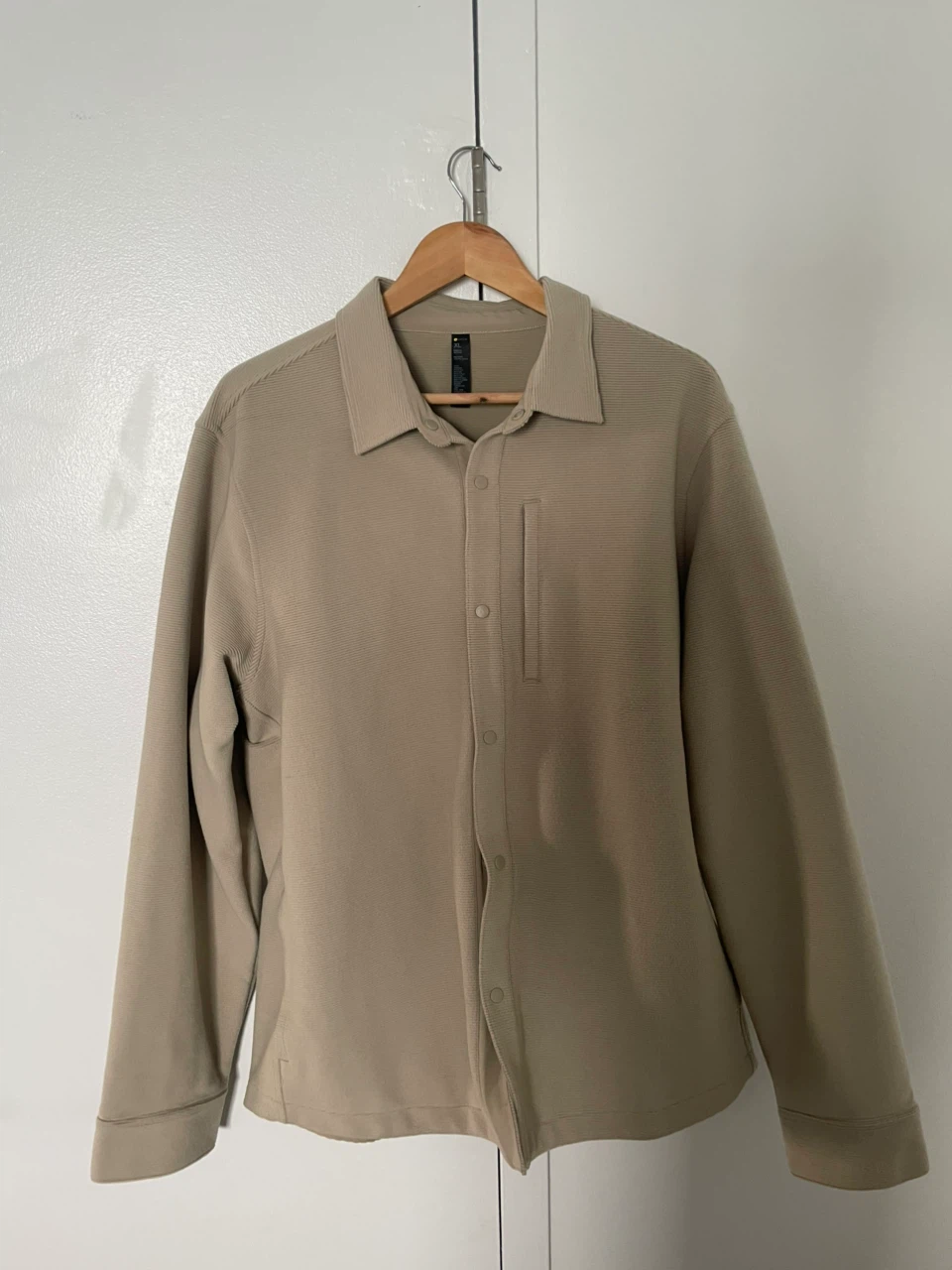 Zella Snap-Front Utility Shirt Jacket Beige XL - photo 4