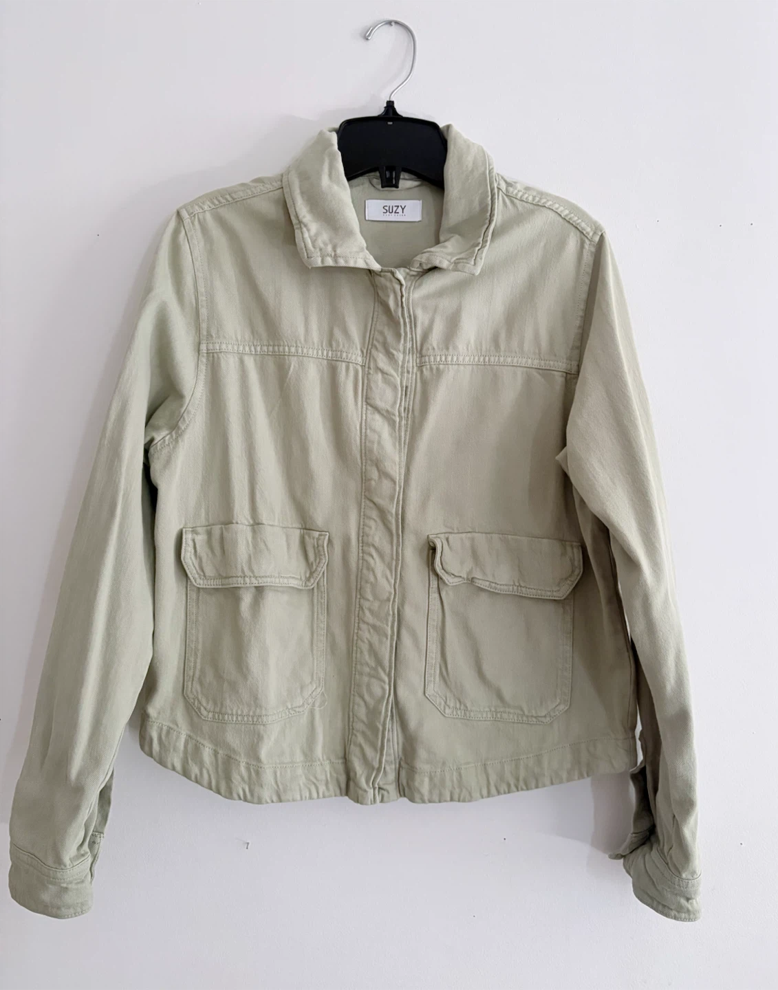 Sage Green denim jacket !