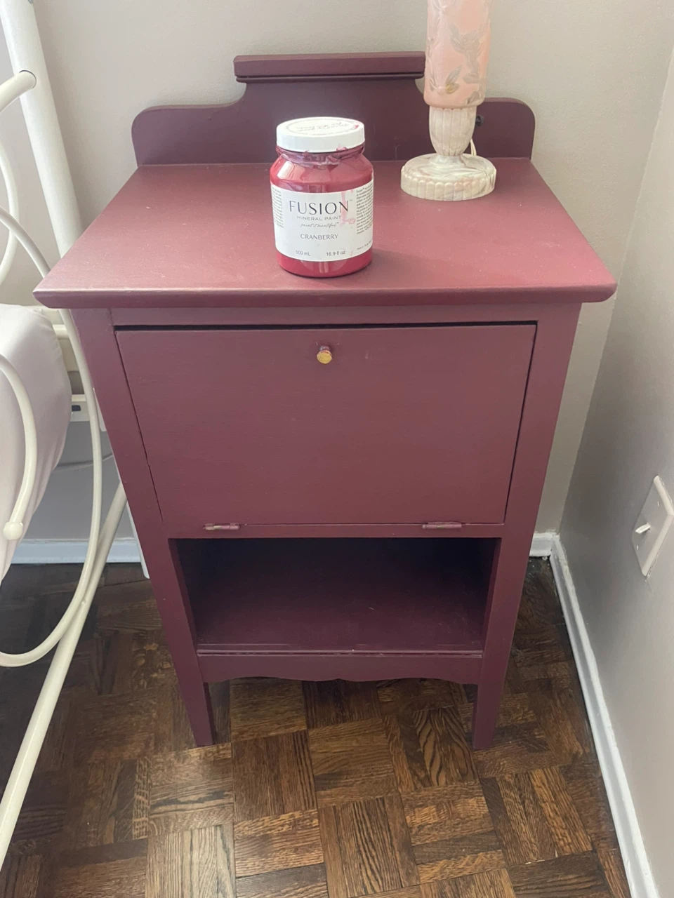 Cranberry Painted Smokers cabinet