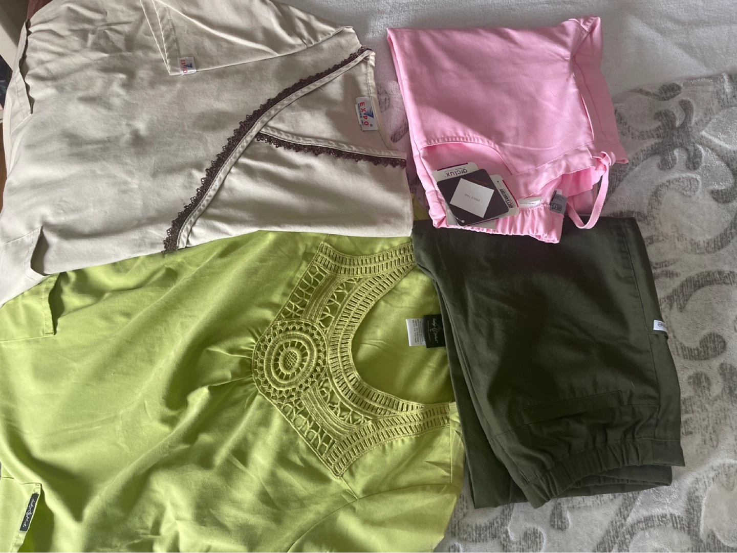 Assorted Scrub Tops and Scrub Pants Bundle