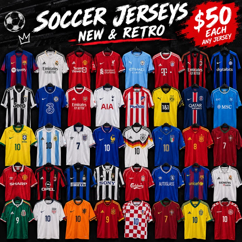 New and Retro Soccer Jerseys