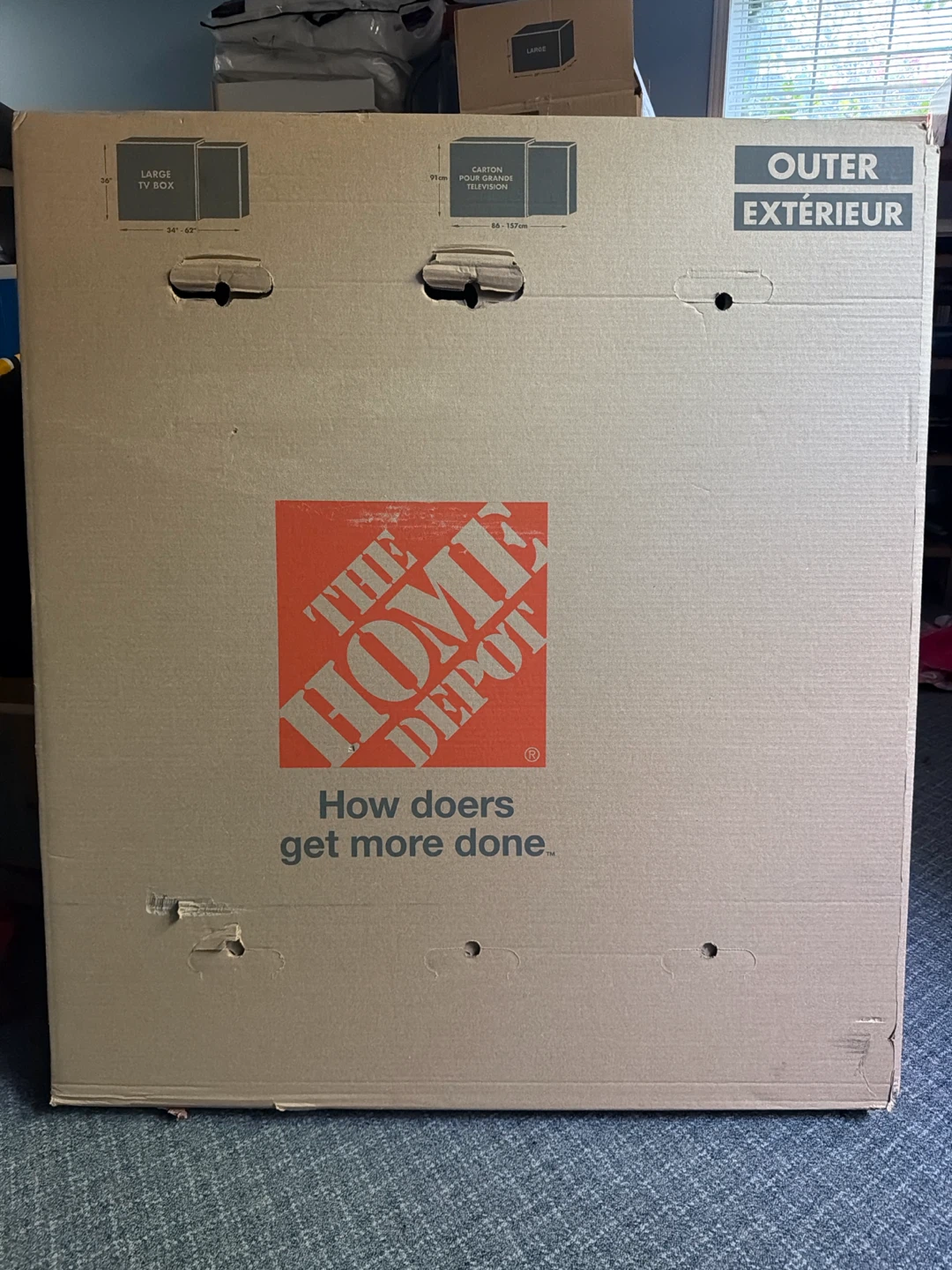 Two Home Depot Large TV Box