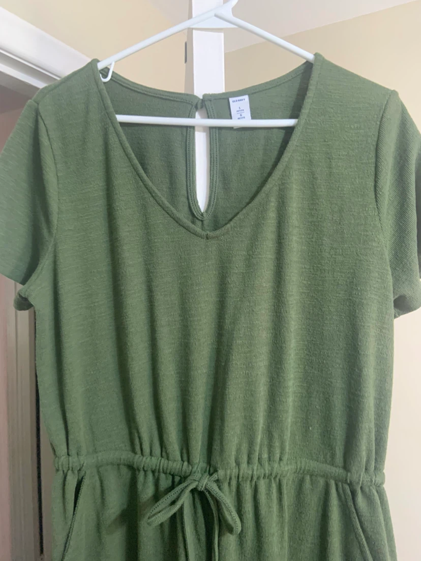 WOMEN’S  ‘ OLD NAVY 1 PIECE OLIVE GREEN JUMPER ROMPER - photo 3