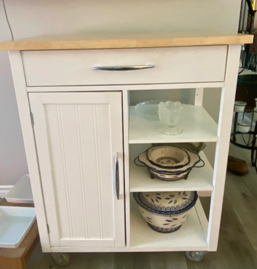 Kitchen Island with Butcher Block Top