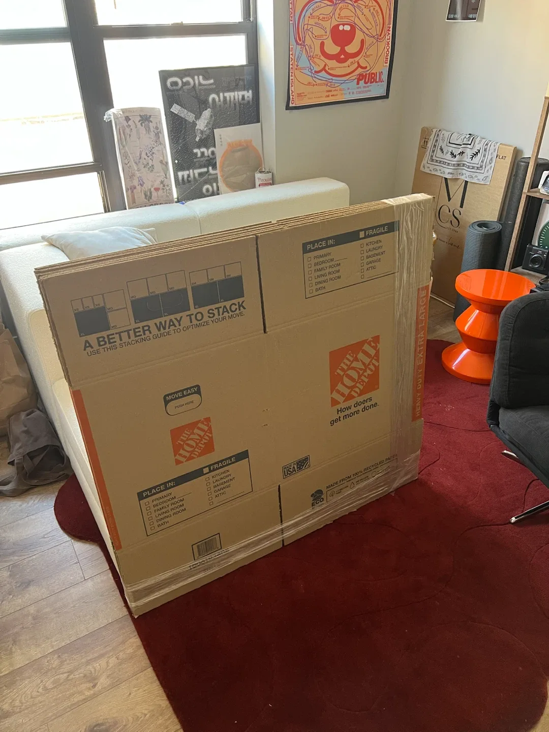 Home Depot Heavy-Duty XL Moving Boxes — 5 Pack