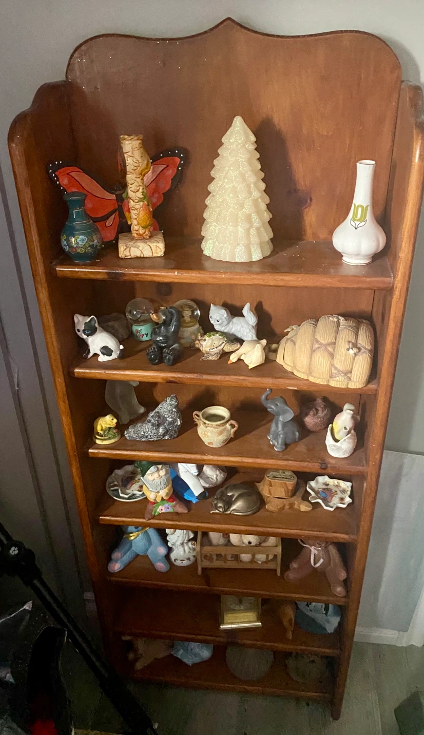 Vintage Wooden Display Shelf