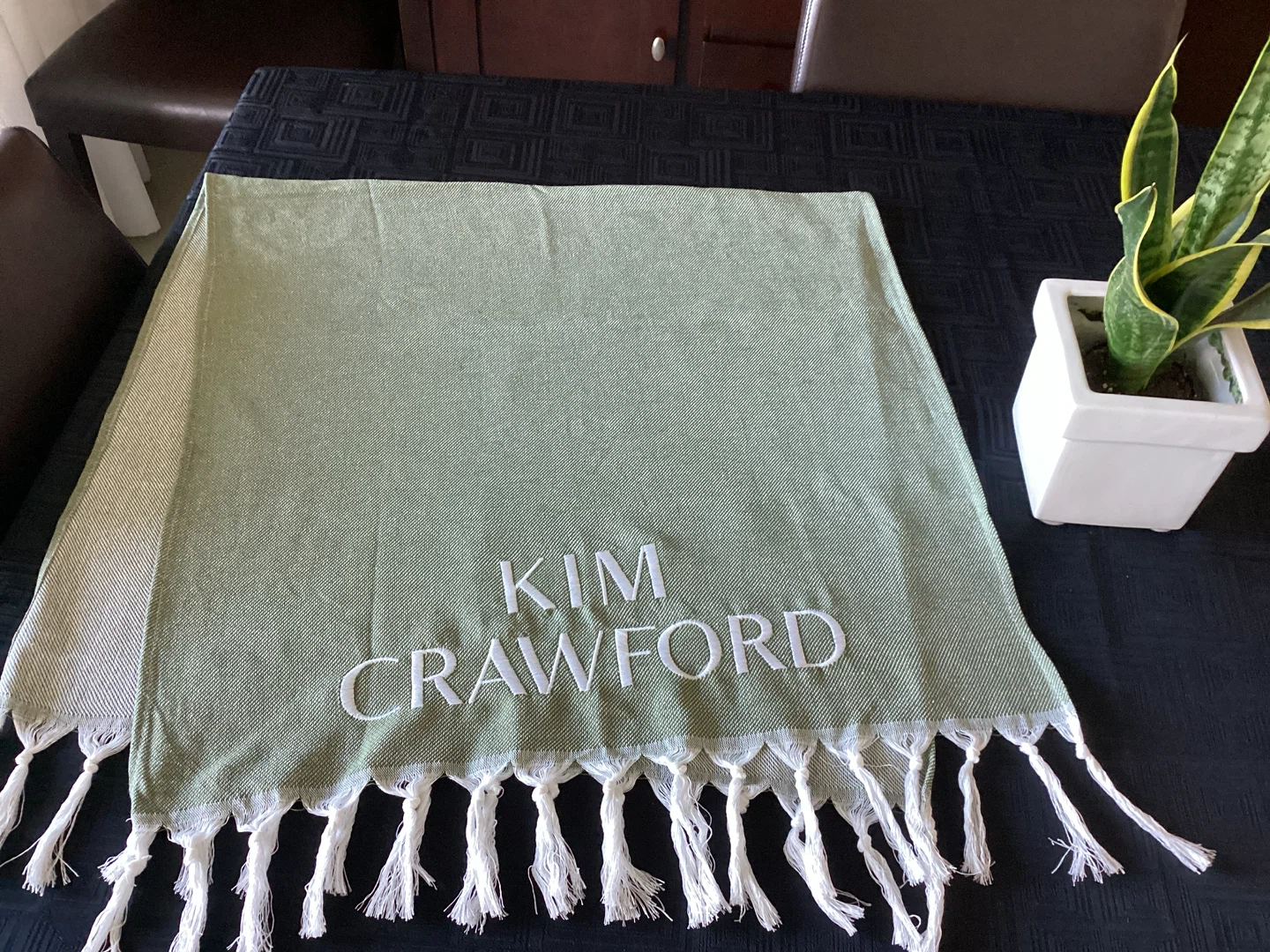 Kim Crawford Sage Green scarf/throw