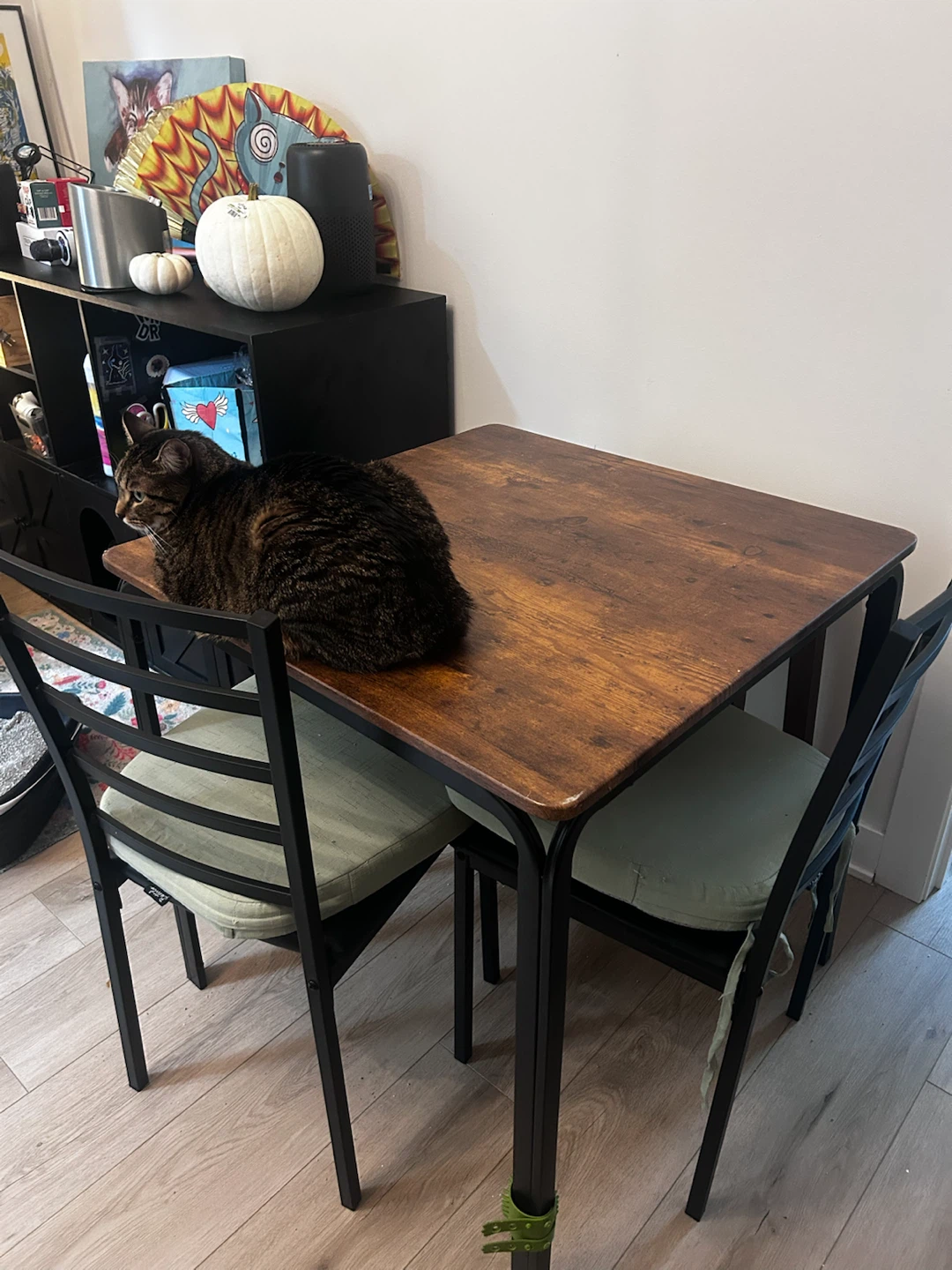 Dining Table Set for 2, Rustic Brown - photo 2