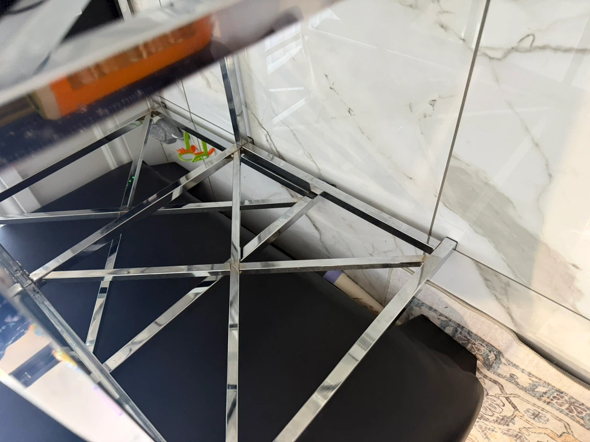 Chrome and Glass Nesting Side Tables - photo 2