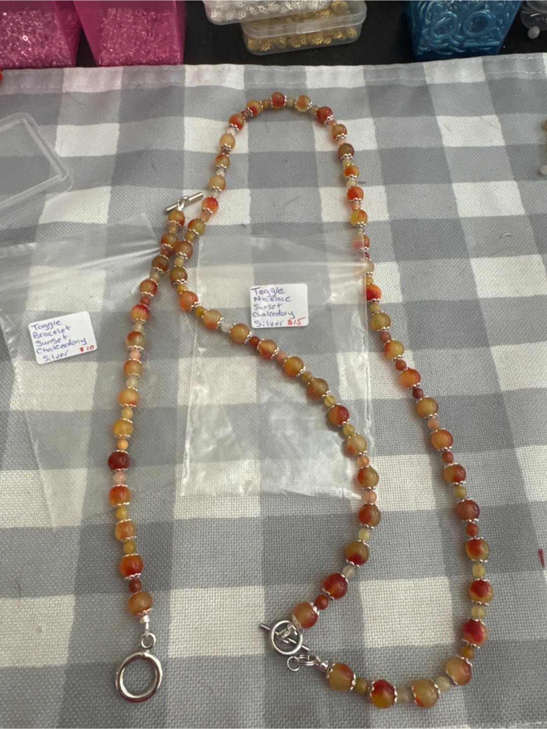 Toggle necklaces, bracelets, and sets