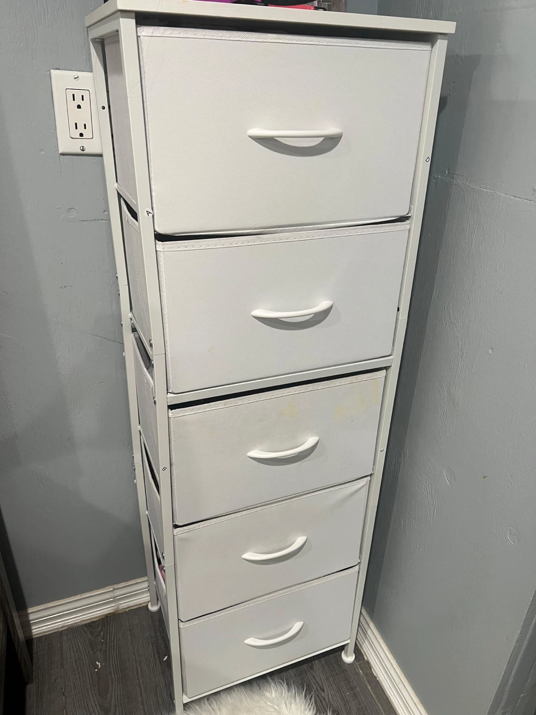 5-Drawer White Storage Unit