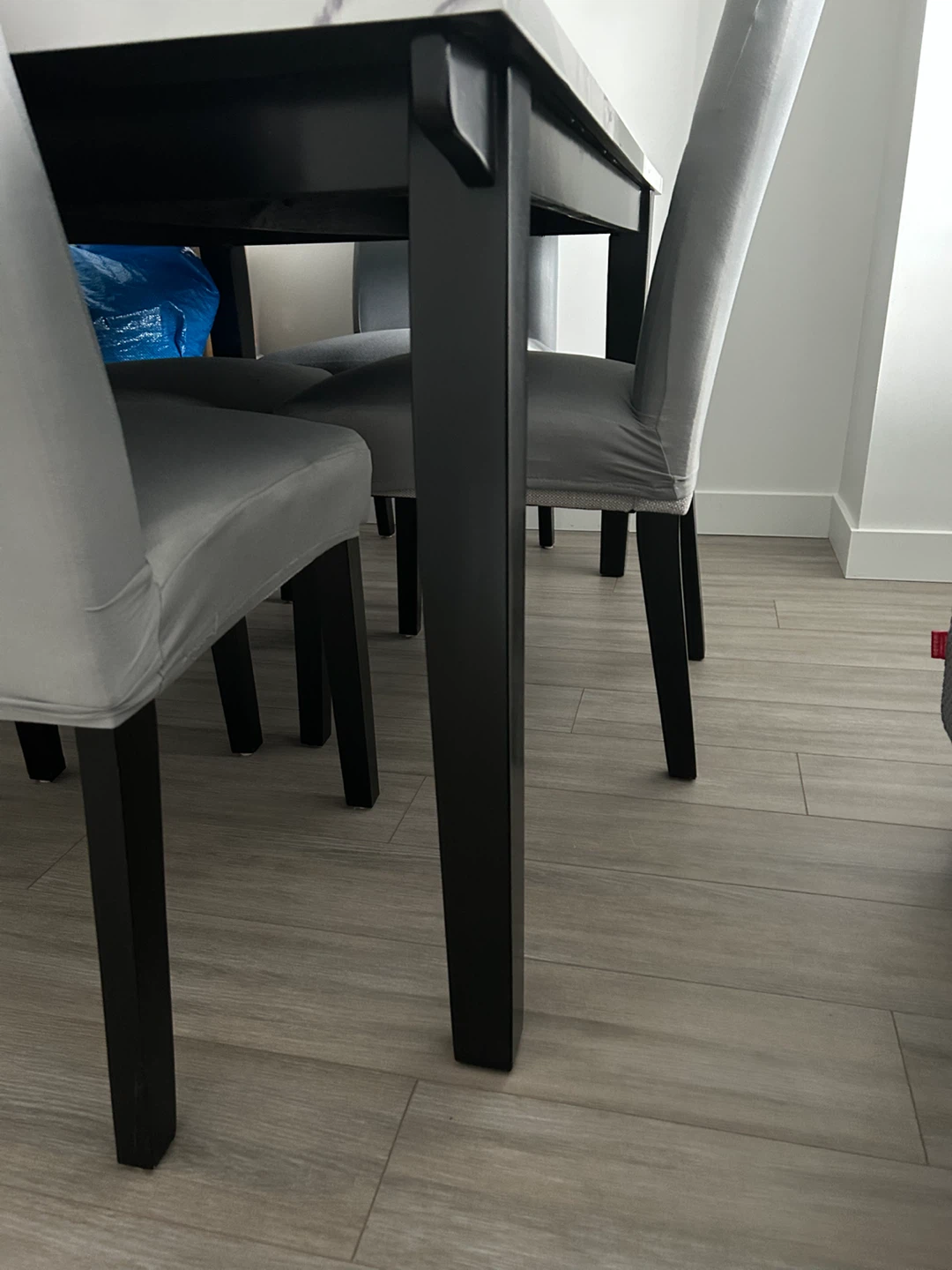 Modern Faux Marble Dining Table and Chairs Set - photo 5