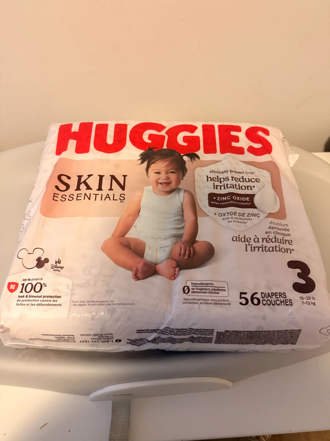Huggies Skin Essentials Size 3 Diapers - 56 Pack