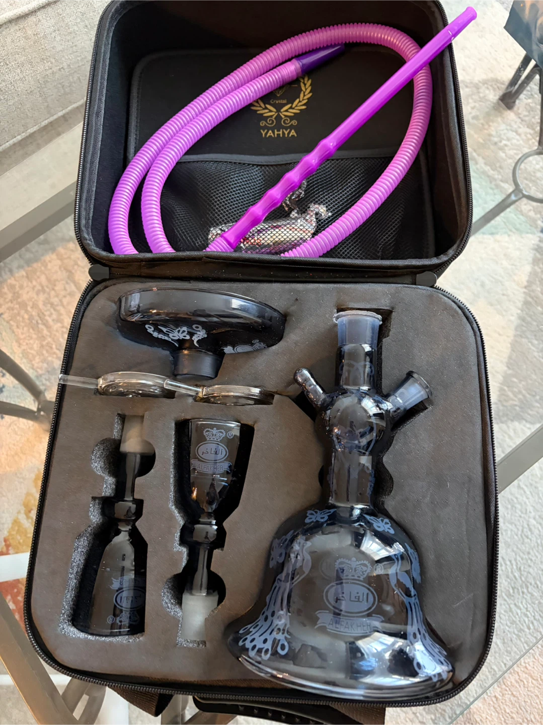 Al Fakher Glass Hookah Set