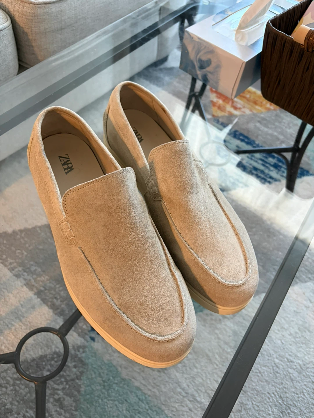 Zara Men's Suede Loafers - Size 43 - photo 2