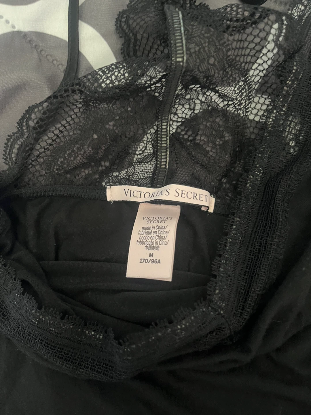 Victoria's Secret Black Lace Chemise