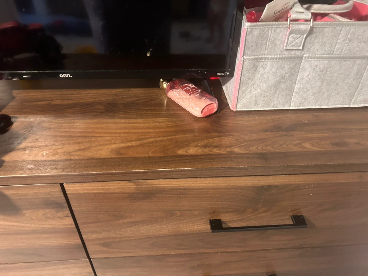 Six-Drawer Wood Tone Dresser