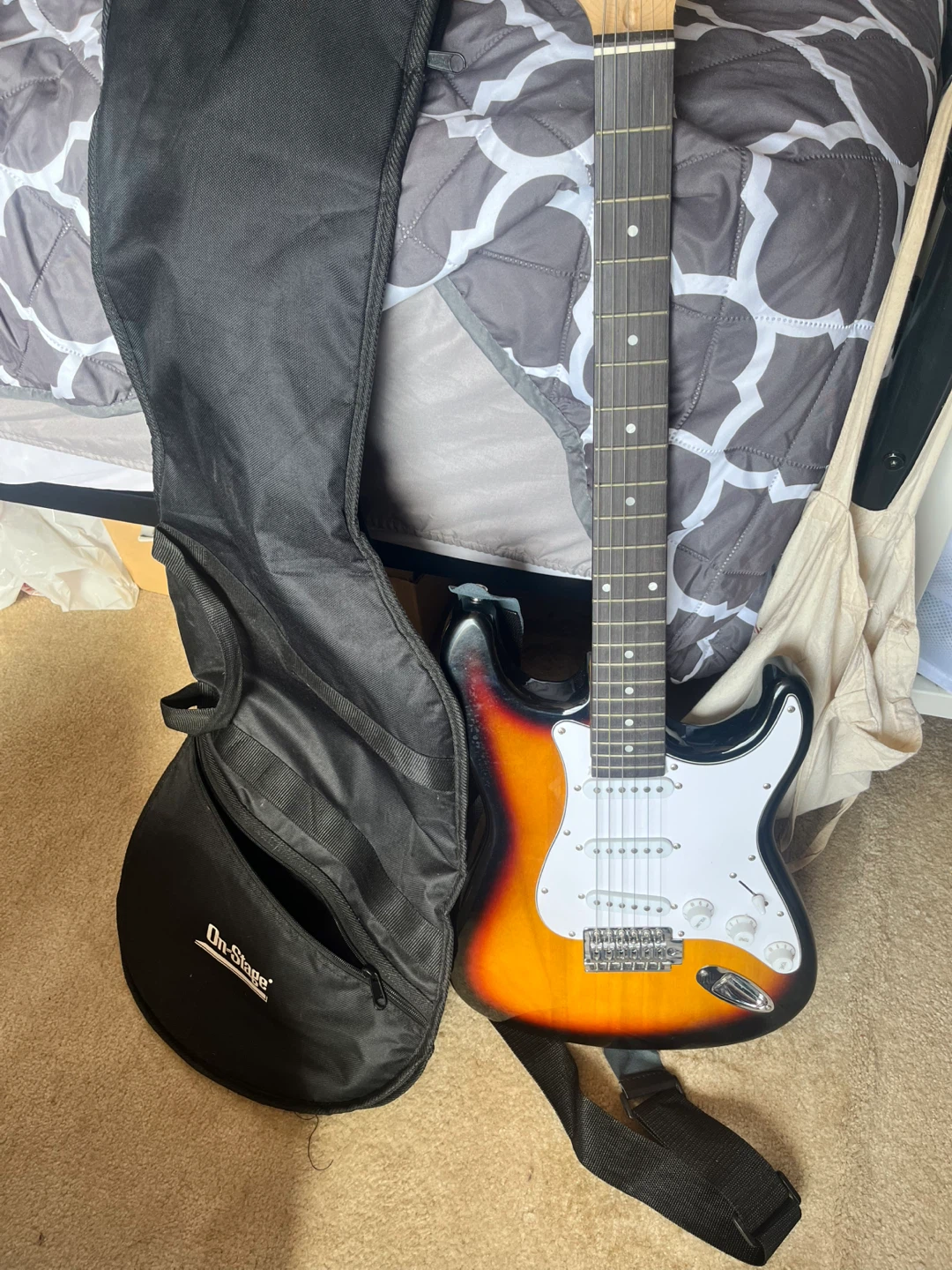 RockJam Electric Guitar with On-Stage Gig Bag