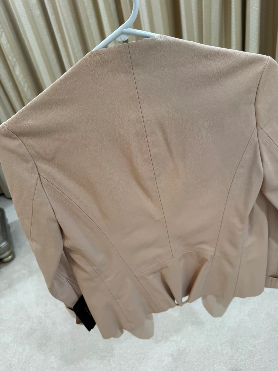 Zara faux-leather waterfall blazer - photo 2