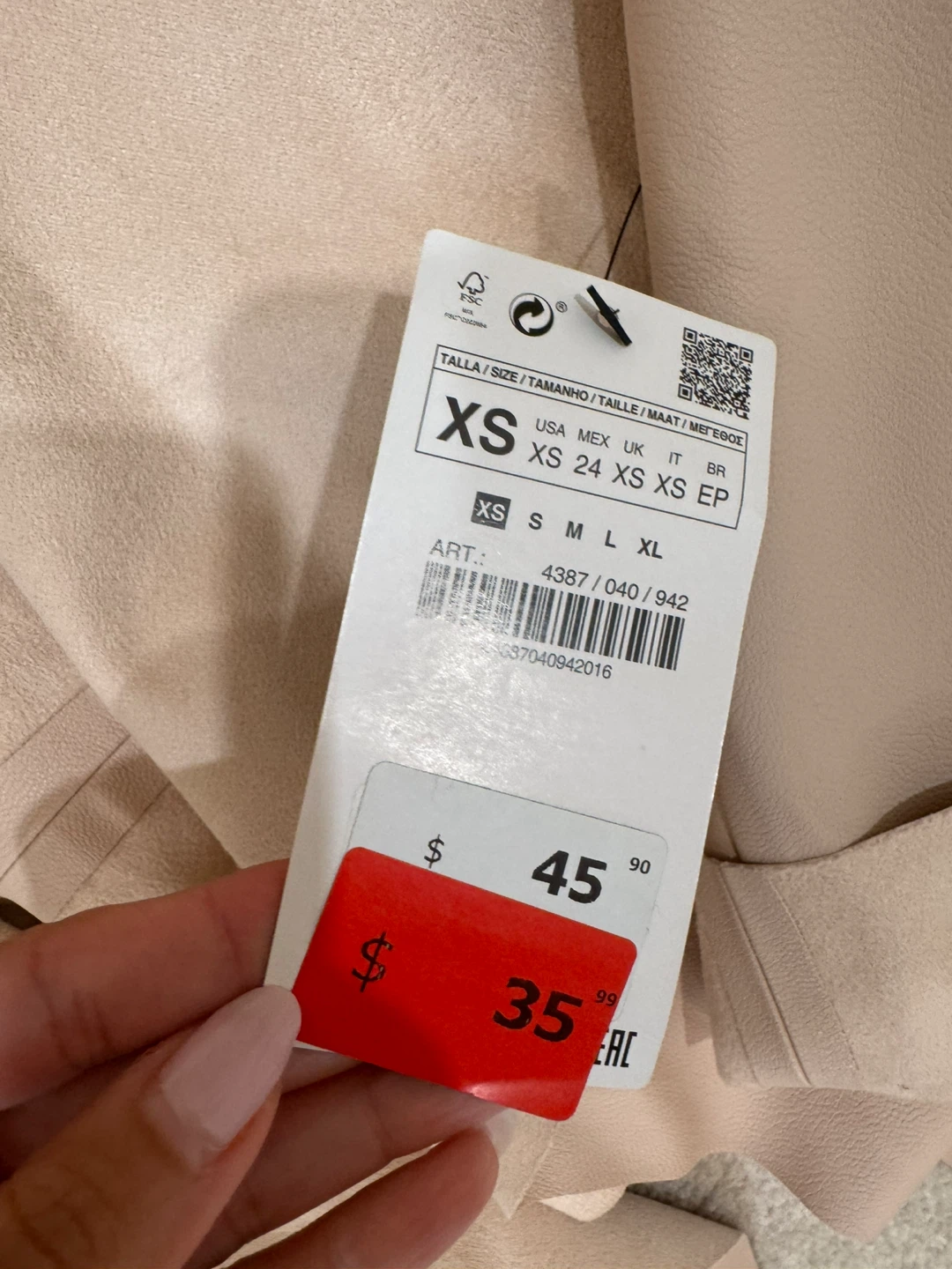 Zara faux-leather waterfall blazer - photo 3
