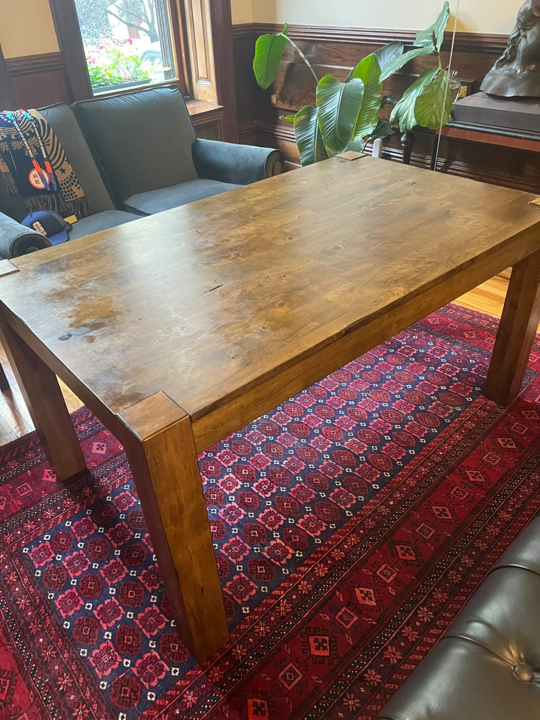 Large wooden dining table - photo 2